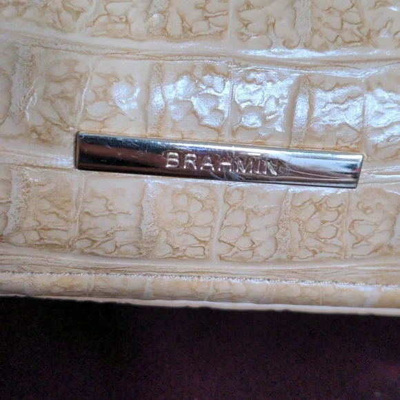 Brahmin Carla Tan Crocodile Embossed Tote Bag - Picture 2 of 7